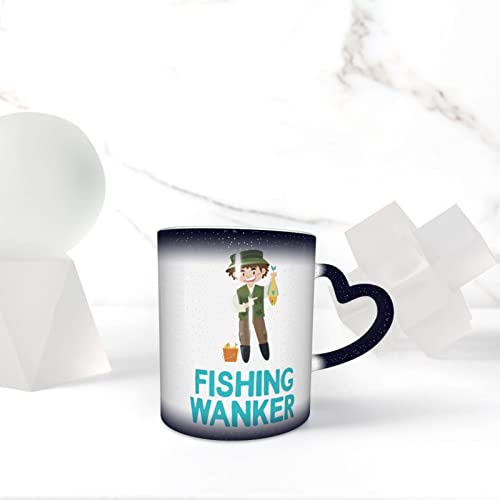 Tazas divertidas de café - Taza de regalo de pesca Wanker Funny Rude for Him Her Men Women Birthday Gifts,Taza cambiante… - Imagen 7