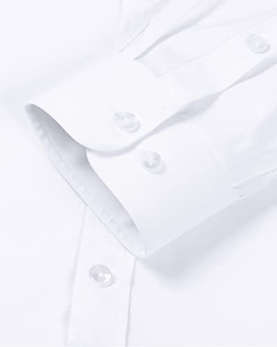 Alimens & Gentle Men's Stretch Mandarin Collar Dress Shirt Long Sleeve Solid Banded Collar Button Down Shirts #TOP4