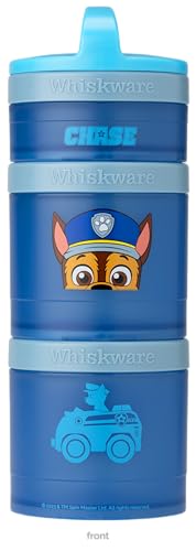 Whiskware Paw Patrol Stackable Snack Containers for Infants Kids and Toddlers Durable Food Storage Containers for Daycare Car and Airplane Travel Dishwasher Safe Chase