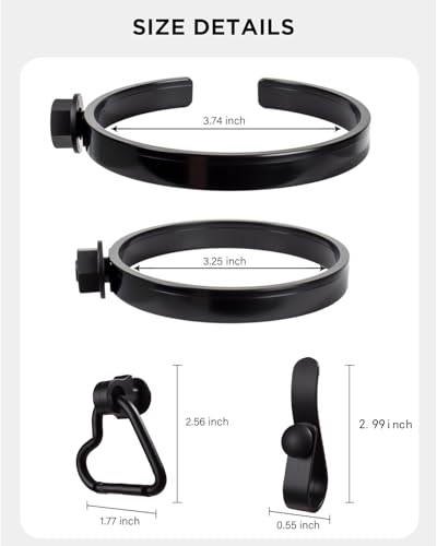 Image of LETGO Cup Holder for Stanley 30 oz 40 oz Compatible with Bogg Bag, Drink Holder for Simple Modern Rubber Beach Tote, Water Bottle Holder Attachment for XL Medium Small Bog Bag (Black)