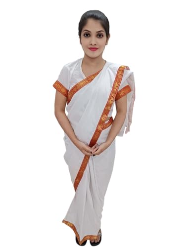 Image of BookMyCostume Bengali Saree Fancy Dress Costume 12-14 Years