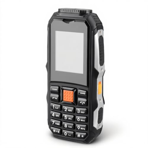 Teléfono Móvil 2G Dual SIM Desbloqueado, Mini Teléfono Celular con Botones Grandes y Linterna LED Grande, Teléfono Móvil Avanzado SOS Key 2800mAh (Negro)