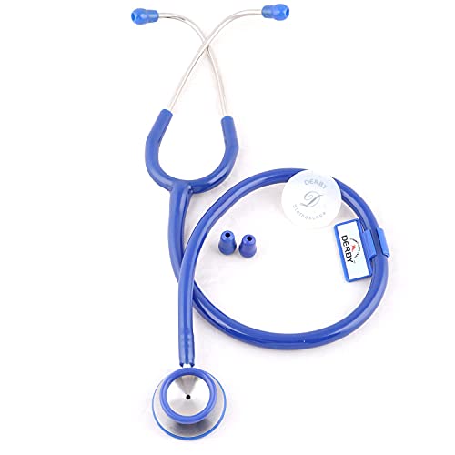 Image of Dr. Tech Classic II SS Stethoscope Heart Beat Monitoring Chest Piece Medical Instrument for Doctors, Nurses (Blue)