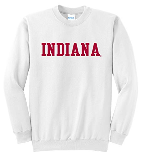 Sudadera Indiana University Hoosiers unisex gris con cuello redondo
