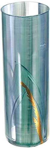 Angela neue Wiener Werkstaette 71203001 Vase en Verre anoblit cylindrique, Turquoise, 10 x 10 x 30 CM