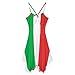Italian Flag Women's Backless Dress Sleeveless Dresses High Waist for Evening Cocktail Club Party XS