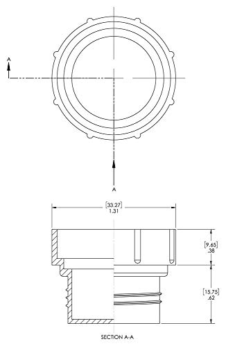 Image of Caplugs PDO-112 - PDO Series - Plastic Threaded Plugs for SAE O-Ring Ports, 500 Pack, to Plug Thread Size 1-1 /16 inch - 12, High-Density Polyethylene (PE-HD), Red (99191598)