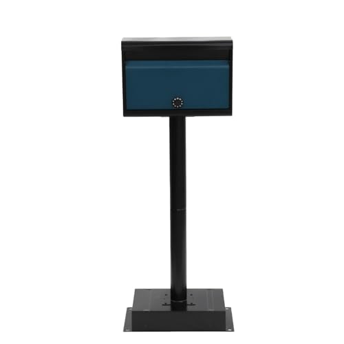 グリーンライフ スタンドポスト 置き型ポスト 郵便受け【日本製ポスト】スチール製 A4サイズ対応 ダイヤル錠 ツートンカラー マットブラック/グリーン FH-50D(MB/GR)