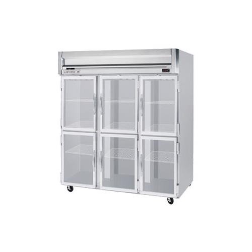 Beverage-Air Horizon Series - Top Mount Reach in Refrigerator - Three Section - Half Glass Door - SS EXT/INT by Beverage Air – Stainless Steel, Model HRPS3HC-1HG