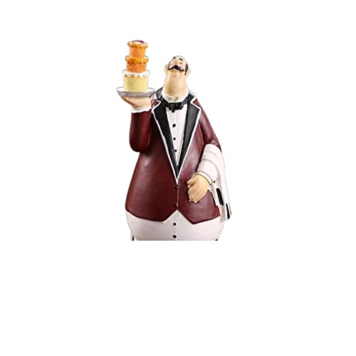 Statue de chef cuisinier en résine décorative pour table de restaurant et cuisine