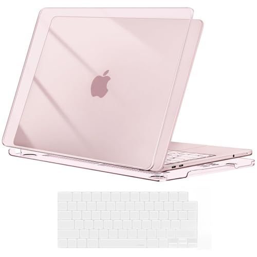 Image of Saco MacBook Neo 13 Inch Case & Keyboard Cover Compatible with 2026 MacBook Neo A3404 (A18 Pro Chip) - Official Blush Clear Hard Shell Laptop Case, Slim 1:1 Precision Fit, Scratch Resistant