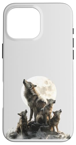 Mommy Wolf Howling at Moon OtBbN IIJ~ l ̓ X}zP[X iPhone 16 Pro Max p