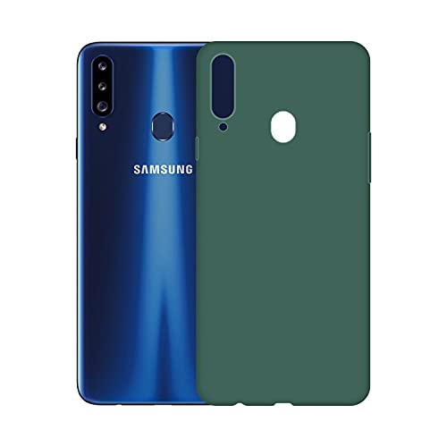 Image of Case Creation Luxurious OG Series for Samsung A20s Case Cover,Anti-Dirty Slim Case Frosted Matte Cute Candy TPU Raised Bezel (Splash of Color) Back Cover for Samsung Galaxy A20s -Wine Green