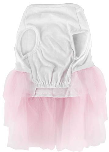 Unicorn Adorable Floral Cat Dress Tutu Dog Clothes For Summer, Pink Small 10" Back Length #TOP1