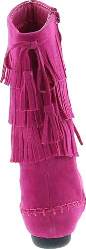 Link Candice-16K Girls Mid Calf 3 Layer Fringe Boots4