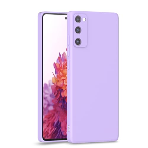 Image of Outlouders Back Cover for Samsung Galaxy S20 FE 5G | Camera Protection | Durable Soft Matte Silicone Bumper Case (Purple)