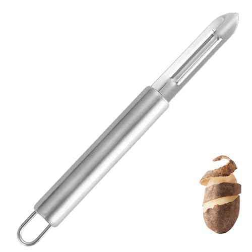 Potato Peeler Stainless Steel Vegetable Silver Julienne 7.5 Inches Straight Peeler Slicer for Kitchen Food Cutter