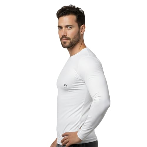 Image of Men's Compression Shirts Long Sleeve, Base-Layer Quick Dry Workout T Shirts Sports,Gym, Running T-Shirt
