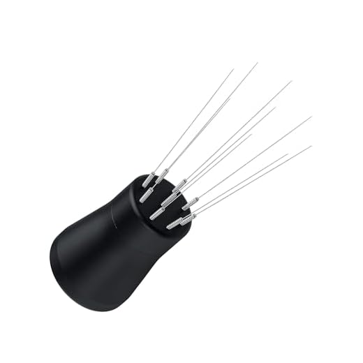 Normcore WDT Distribution Tool V2-9 Prong Espresso Distribution Tool - Needle Espresso Stirrer I 0.3mm Thick Spring Wires - Espresso Coffee Stirrer - Anodized Aluminum Handle
