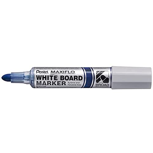 Marqueurs tableau blanc PENTEL MAXIFLO MWL5W bleu effaçable pointe biseautée - 2