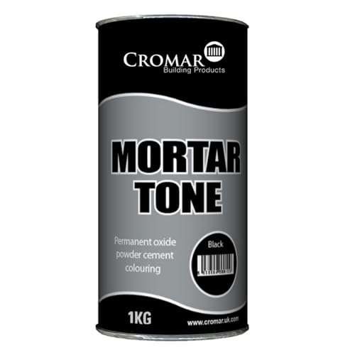 ARA CHOICE CROMAR AlphaChem Powder Mortar Tone | Black - 1KG | Permanent Oxide Powder Cement Coloring for Mortar and Concrete