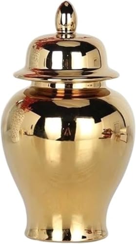 Vase pot à gingembre en céramique dorée vase fait main cadeau de crémaillère