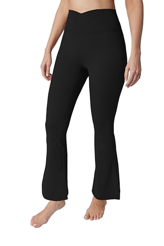 Yogalicious Flared 7/8 Legging High Waisted Bootcut Tummy Control Wide Leg Pants for Women