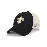 FOCO New Orleans Saints NFL Primary Logo Casual Trucker Cap - Black