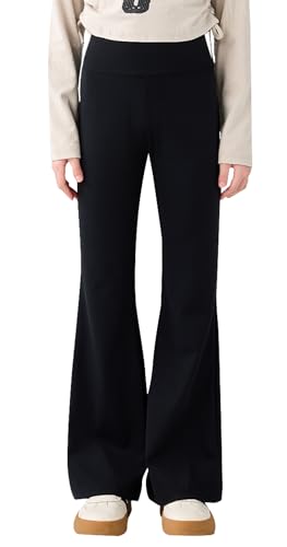 Happy Cherry Girls Yoga Pants Flare Leggings Elastic Waist Boot Cut Wide Legs Workout Legging Skin Friendly 5-14 Y 120-170