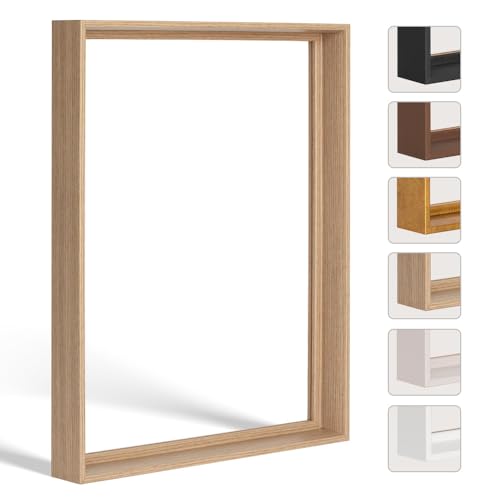 Bildershop 24 Marco de perfiles juntas FLEXI en roble natural (decoración) 60x60cm para lienzos y cuadros con marco hasta 4 cm de profundidad