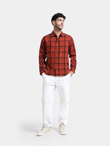 Image of GLORYBOYZ Men's Full Sleeve Checkered Casual Cotton Shirt S-2XL