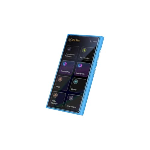 24six SOLO4 128GB Kosher MP3 Player Jewish Music and Stories (Aqua)