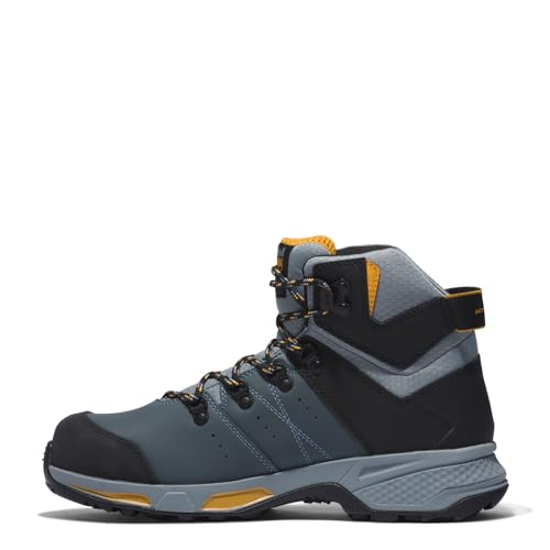 Timberland Bico de segurança composto Switchback masculino impermeável CT WP, cinza: cinza amarelo t