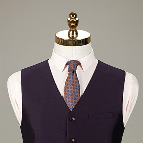 Suit Suit Men's Three-Piece Suit Slim Fashion Suit Groom Wedding Dress Business Professional Dress(Medium)4