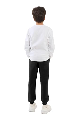 HIBETY Boys Athletic Pants, Moisture-Wicking Breathable Cotton Sweatpants with Elastic Drawstring3