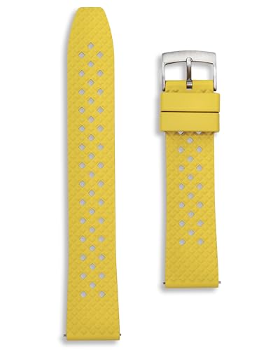 Bracelet montre Tropical caoutchouc orange 22mm pour plongée et été