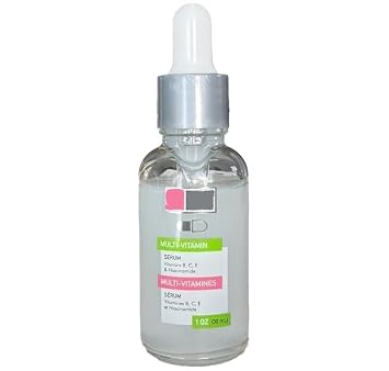 Multi-vitamin Face Serum enriched with Vitamin B, C, and E, and Niacinamide, 1 Fl Oz Pack of 1