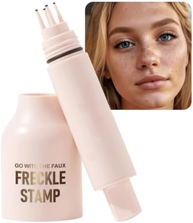 Freckle Stamp Pen,Upgrade Liquid Freckle Pen, Freckles Stamp Air Cushion,Natural and Lifelike Sunkissed Face Freckle Makeup for Waterproof and Long-Lasting (Light)