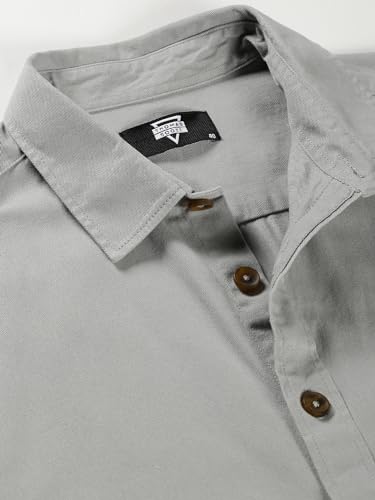Image of Thomas Scott Men's | Solid | Full Sleeve | Loose Fit | 100% Cotton | Single Pocket | Spread Collar | Casual Shirt