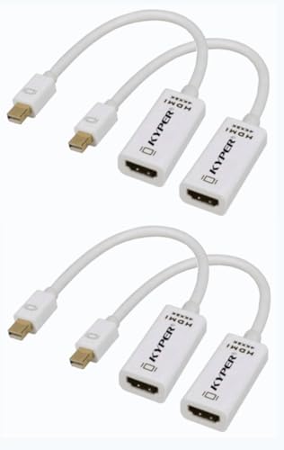 Kyper USKyper-2788 4�p�b�N 4K MDP Mini DisplayPort - HDMI�A�_�v�^�[ Mini DP Thunderbolt MacBook Pro�AMacBook Air�AMac mini�AMicrosoft Surf
