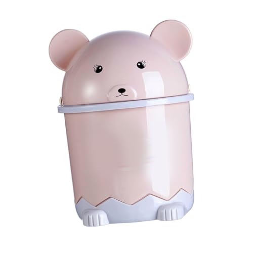Caneca de Basura Compacta Plástica Rosa Panda