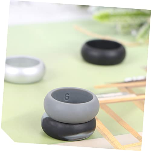 Set de 4 anillas deportivas unisex de silicona miniatura 7