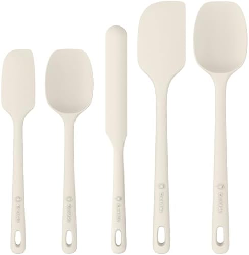 ChefAide 5 Pieces Silicone Spatula Set, Food Grade Rubber Spatula...