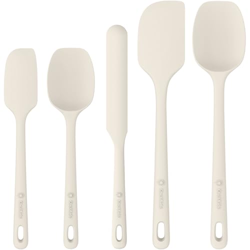 ChefAide 5 Pieces Silicone Spatula Set, Food Grade Rubber Spatula...