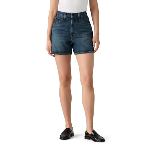 Levi's Women's Cinch Mid-Thigh Short, (New) Cookie Crunch (Non Stretch),