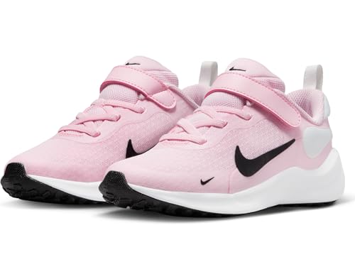 NIKE Revolution 7 (PSV), Bass unissex infantil, Espuma rosa preta Summit branco branco, 28 BR