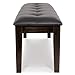 Signature Design by Ashley Haddigan Traditional Upholstered Dining Room Bench, Dark Brown