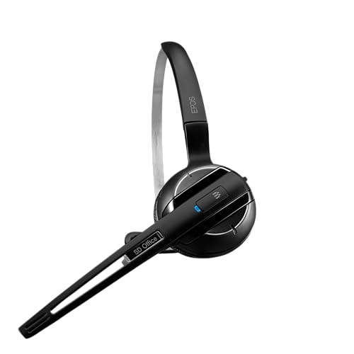 Image of Sennheiser SD Office ML (506009) - Single-Sided DECT Wireless Headset for Desk Phone and Skype for Business Connection, Noise-Cancelling Microphone, Multiple Wearing Styles (Black)
