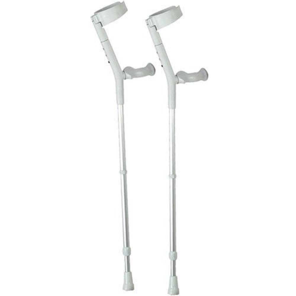 Performance Health Comfort Soft Grip Crutches, Adjustable Height Non Marking Slip Resistant Mobility Aid for Elderly, Disabled and Physically Impaired