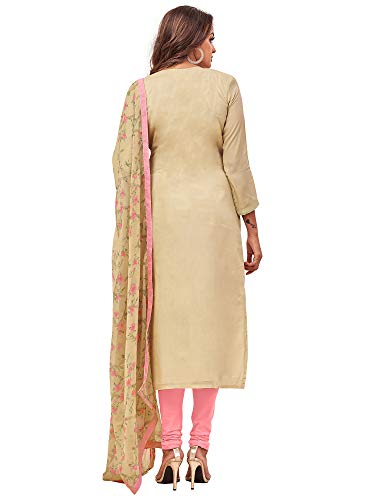 Image of AKHILAM Women's Cotton Blend Embroidered Unstitched Salwar Suit Material(29DMK50 Parent)